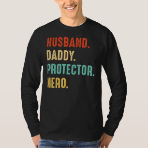 Camiseta Hombre Esposo Papi Protector Hero Papá Padre Fath