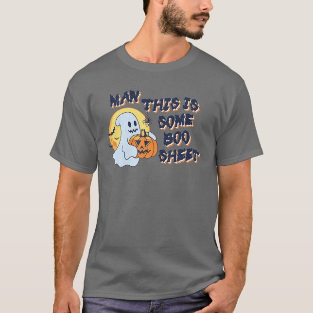 Camiseta Hombre Esta Es Una Hoja De Bote Graciosa Fantasma  (Anverso)
