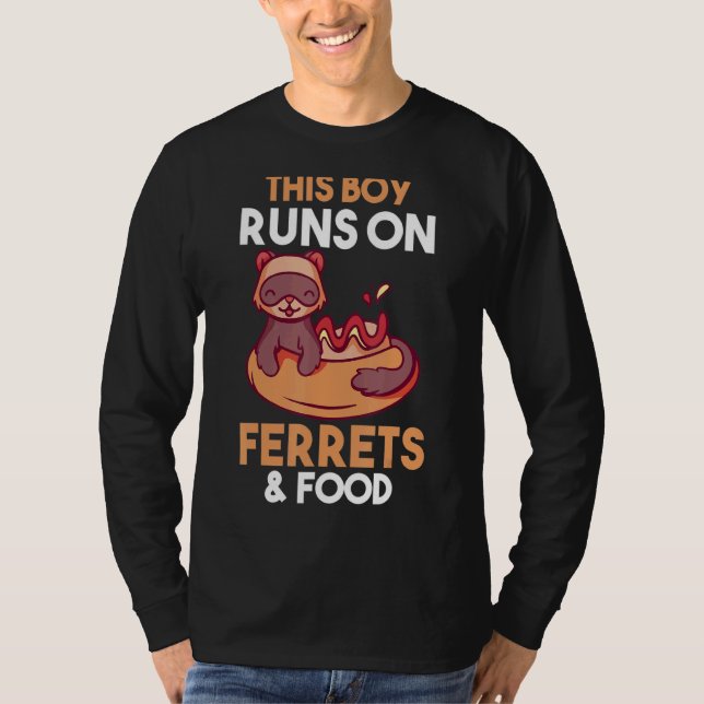 Camiseta Hombre Este Niño Corre Con Comida Y Ferrets (Anverso)