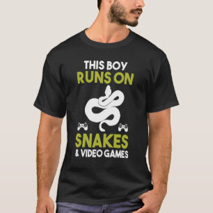 Camiseta Hombre, Este Niño Corre Con Serpientes Y Videojueg