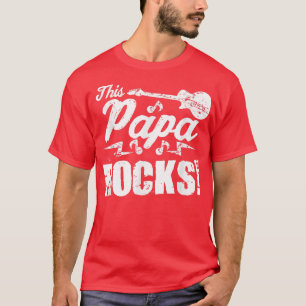 Camiseta Hombre este papá roza rock de guitarra y es gra