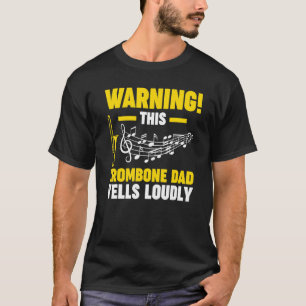 Camiseta Hombre, este papá trombón grita música trombónica
