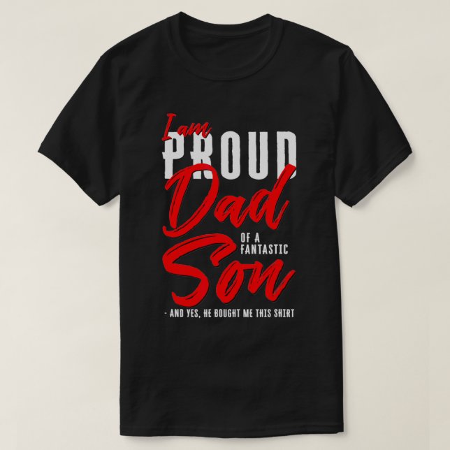 Camiseta Hombre, estoy orgulloso de ser padre de un hijo fa (Diseño del anverso)