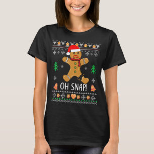 Camiseta Hombre Feo De Gingerbread Cookie X Mas Oh Snap Chr