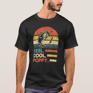 Camiseta Hombre Fresco Genial Amapola Pesca Pez Vintage