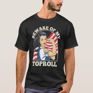 Camiseta Hombre fuerte mujer luchadora de brazo de bandera