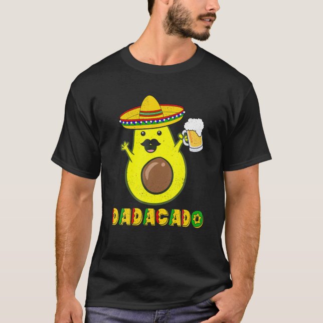 Camiseta Hombre Funny Aguacado Papá Vegan Guacamole Dadacad (Anverso)