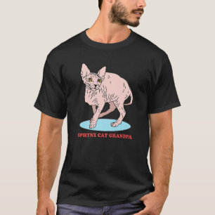 Camiseta Hombre Gato Sphynx Abuelo Gato Sin Pelo Dueño Sphy