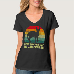 Camiseta Hombre Gato Sphynx Mejor Papá Vintage De Siempre D