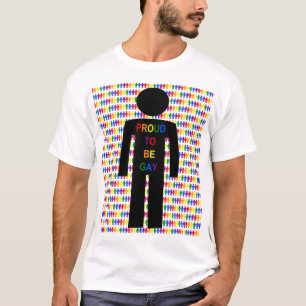 Camiseta Hombre gay LGBTQ Silhouette y hombres arcoiris