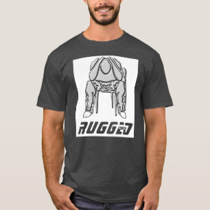 Camiseta Hombre Geek Rugged gris Holding Head Hombre pens