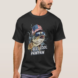 Camiseta Hombre Genial Carrete Pawpaw Bandera Americana Pes