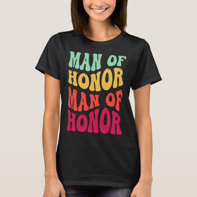 Camiseta Hombre genial de honor despedida de soltero padrin (Anverso)