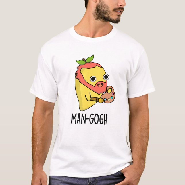 Camiseta Hombre-gogh Gracioso Artista Mango Pun (Anverso)