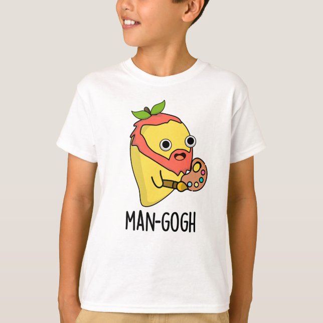 Camiseta Hombre-gogh Gracioso Artista Mango Pun (Anverso)