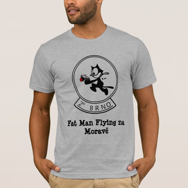 Camiseta Hombre gordo que vuela na Morave (Anverso)