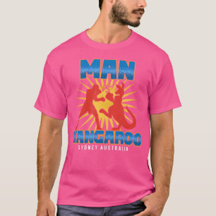 Camiseta Hombre gracioso contra canguro Caja de boxeo en Sy