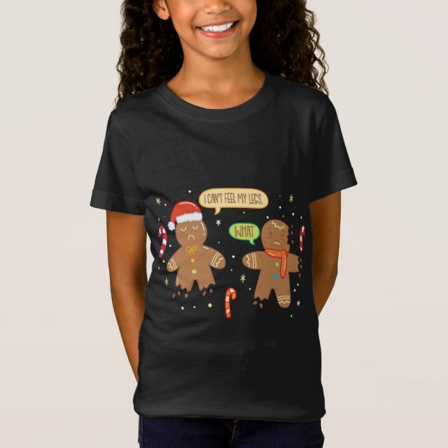 Camiseta Hombre gracioso de pan de jengibre - Navidades gua (Anverso)