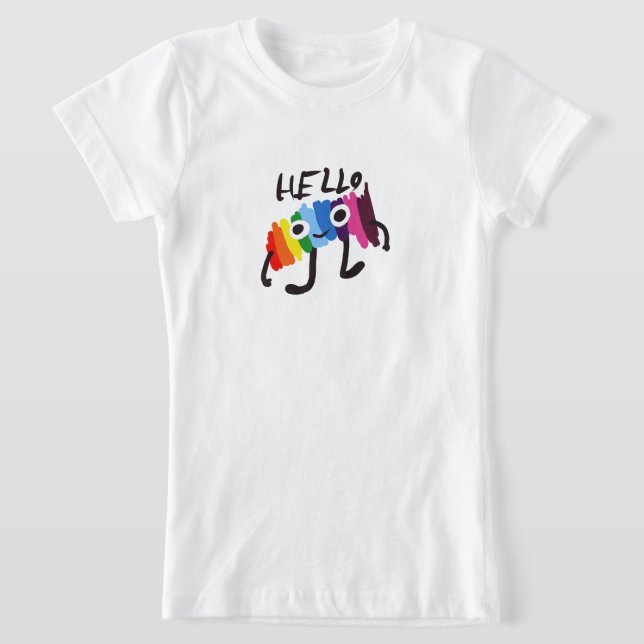 Camiseta Hombre gracioso del arcoiris (Distribución)