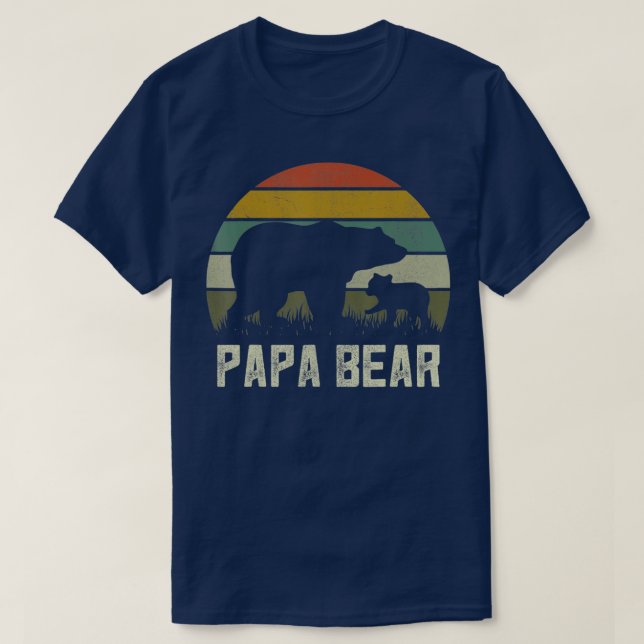 Camiseta Hombre gracioso papá oso bebé 1 niño padre día gra (Diseño del anverso)