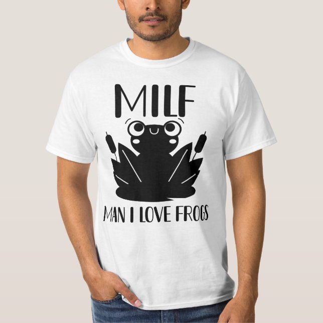 Camiseta Hombre gracioso que amo a las mujeres ranas (Anverso)