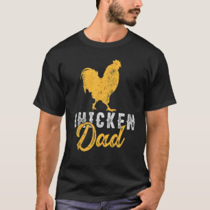 Camiseta Hombre Granjero de Pollos Retro Mejor Papá de Poll