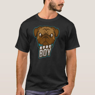 Camiseta Hombre grosero de un perro de cerdo con aspecto de