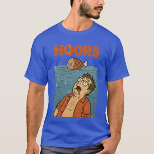 Camiseta Hombre Hambriento Baboseando en Jamón Flotante