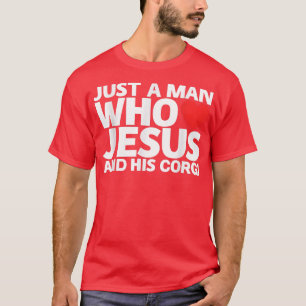 Camiseta Hombre Hombre Jesús Corgi Lover, Perro Perro Masco