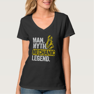 Camiseta Hombre Hombre Mito Mecánico Leyenda Hombre Coche G