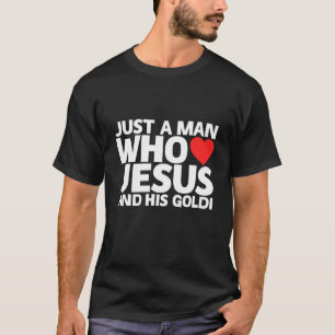 Camiseta Hombre Hombres Jesús Goldi Mascota Perro Perro Cac