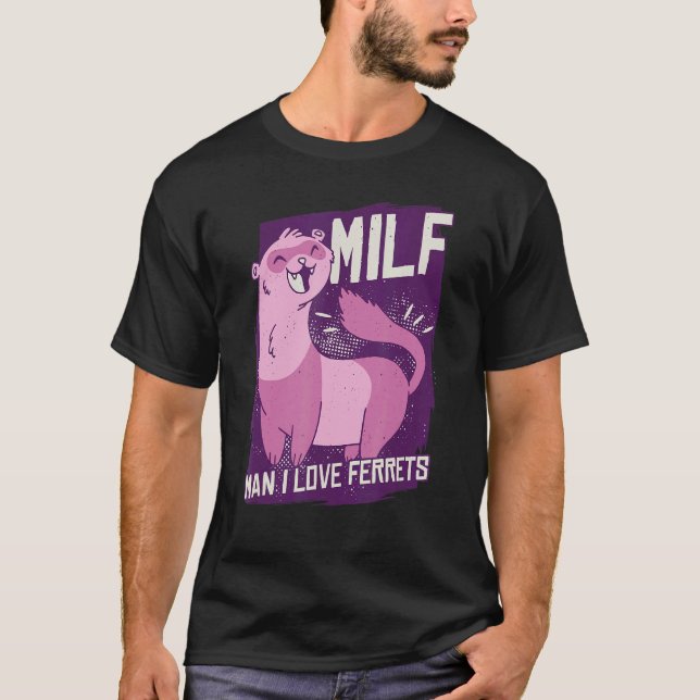 Camiseta Hombre I love Ferrets Weasel Ferret (Anverso)