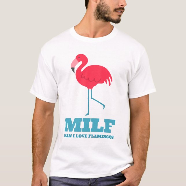 Camiseta Hombre I Love Flamingos (Anverso)