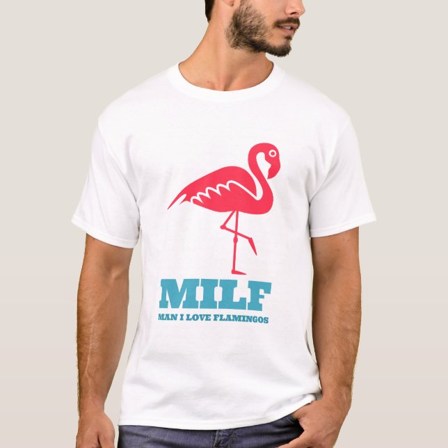 Camiseta Hombre I Love Flamingos (Anverso)