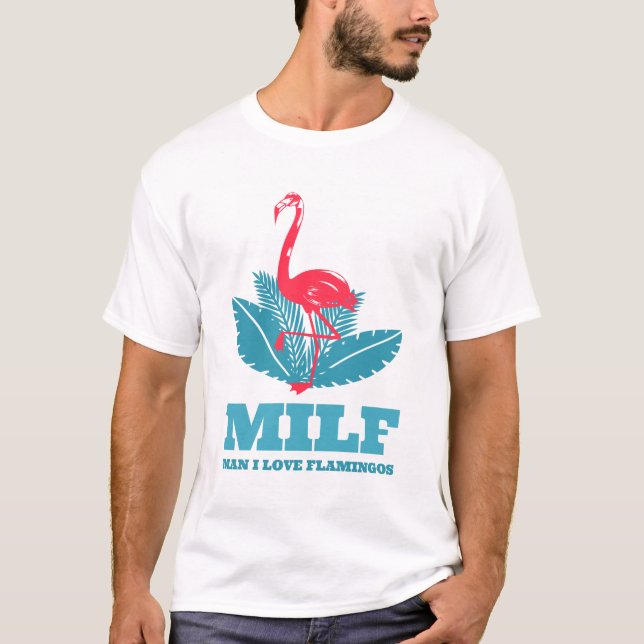 Camiseta Hombre I Love Flamingos (Anverso)