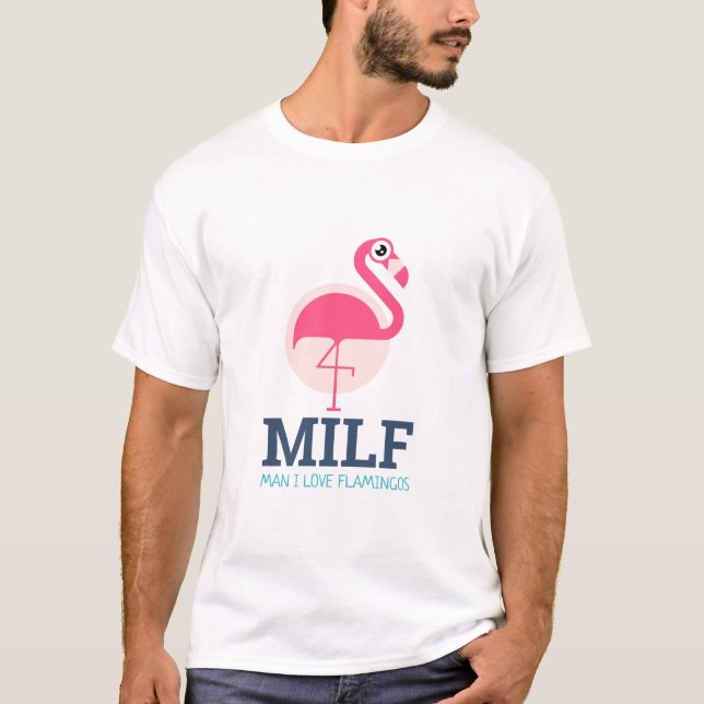Camiseta Hombre I Love Flamingos (Anverso)