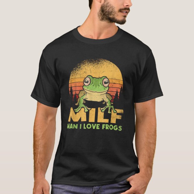Camiseta Hombre I Love Frogs Funny Frog Cita a amantes anfi (Anverso)