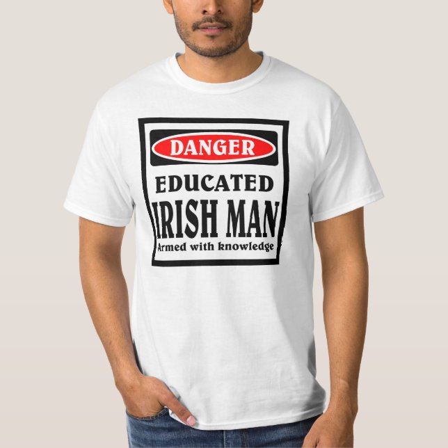 Camiseta Hombre Irlandés Educado (Anverso)