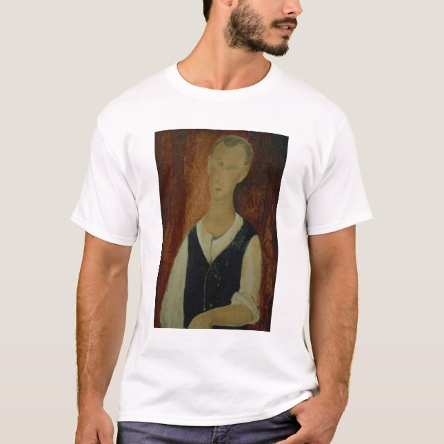 Camiseta Hombre joven con un Waistcoat negro, 1912 (el (Anverso)