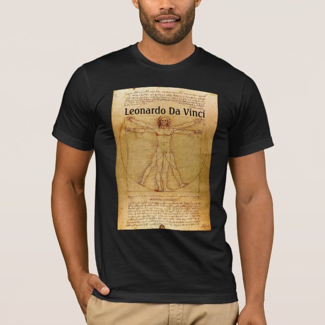 Camiseta Hombre-Leonardo da Vinci de Vitruvian (Anverso)