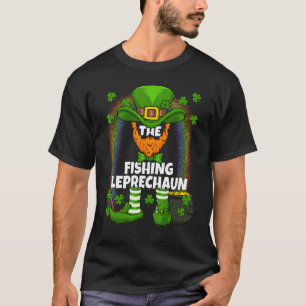 Camiseta Hombre Leprechaun de pesca Familiar coincidente St