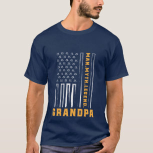 Camiseta Hombre Leyenda de Mito Arte de palabras Abuelo