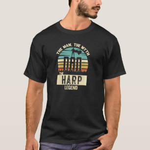 Camiseta Hombre Leyenda de Mito Papá Harp Novedad de arpa a