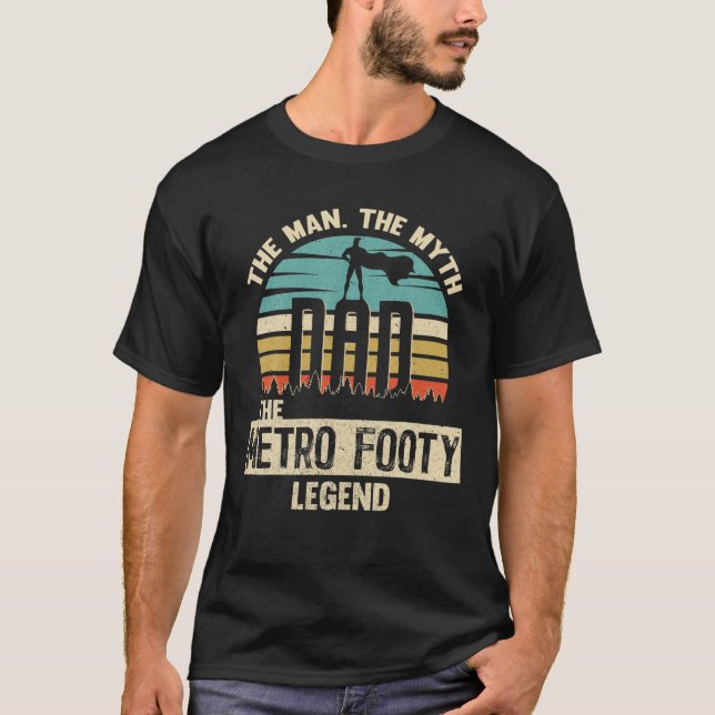 Camiseta Hombre Leyenda de Papá Jugador Asombroso del Metro (Anverso)