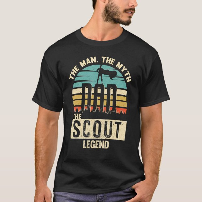 Camiseta Hombre Leyenda de papá Scout Papi Asombroso (Anverso)