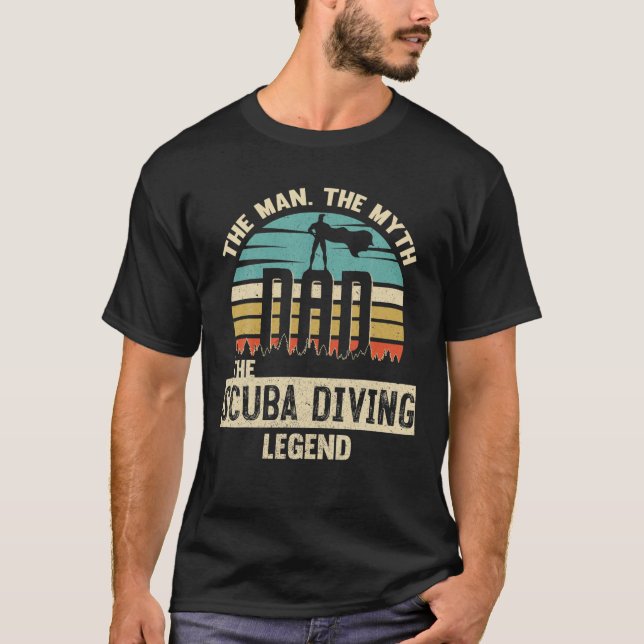 Camiseta Hombre Leyenda Papá Buceo (Anverso)