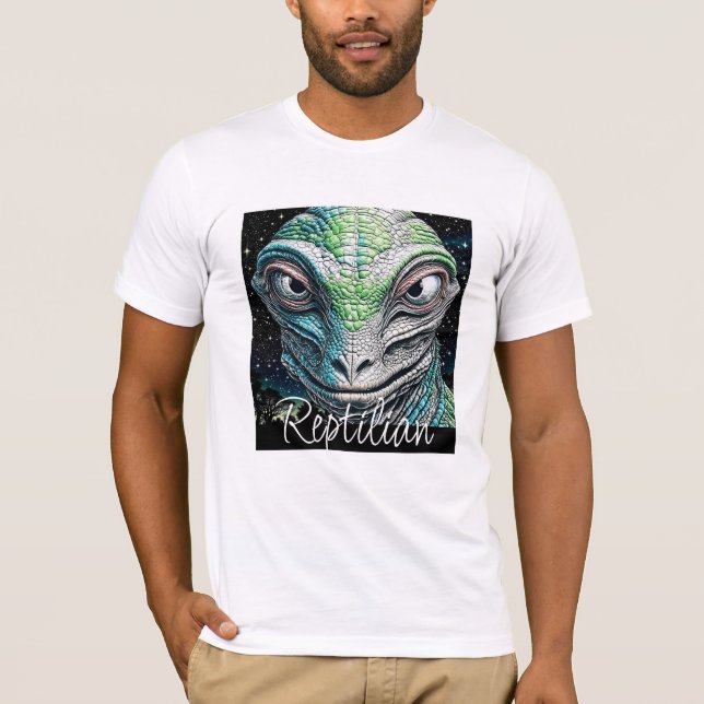 Camiseta Hombre Lizard Rebelde Ser Extraterrestre Extranjer (Anverso)