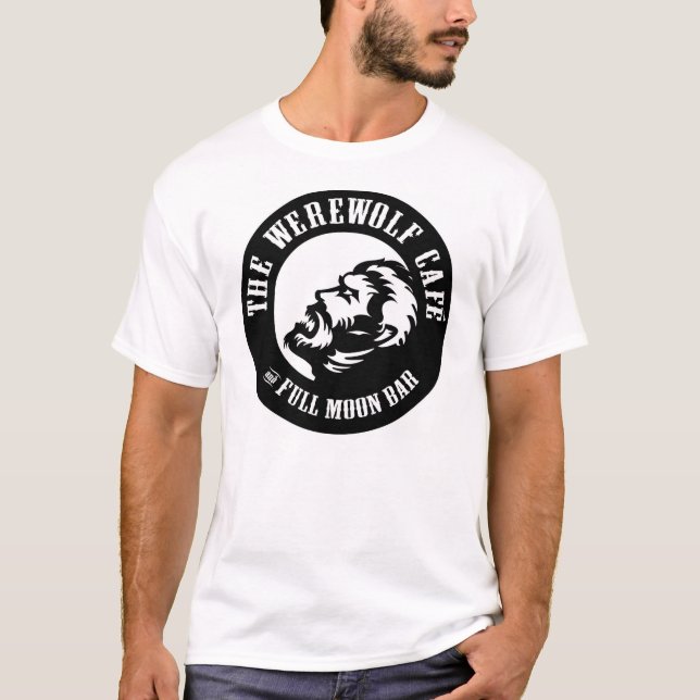 Camiseta Hombre lobo Café (frente del logotipo/parte (Anverso)