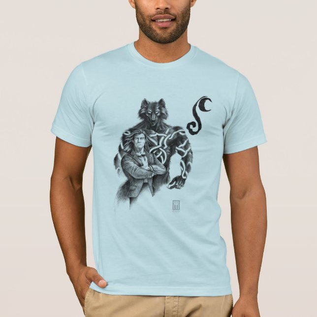 Camiseta Hombre lobo del tatuaje (Anverso)