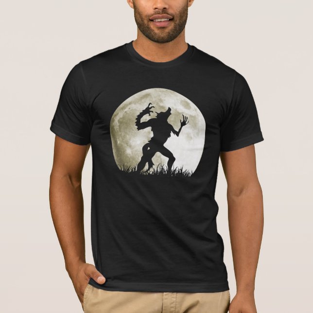 Camiseta Hombre lobo en la Luna Llena - Halloween fresco (Anverso)
